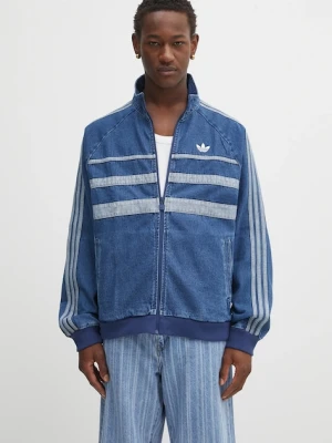 adidas Originals kurtka jeansowa First Tt Denim kolor niebieski przejściowa JX6457