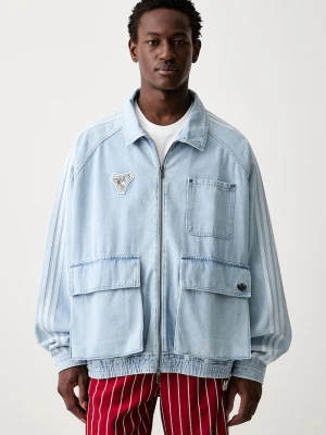 adidas Originals kurtka jeansowa męska bawełniana niebieski