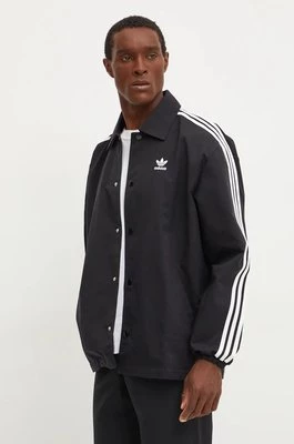 adidas Originals kurtka Mesh Coach męska kolor czarny przejściowa oversize IZ1831