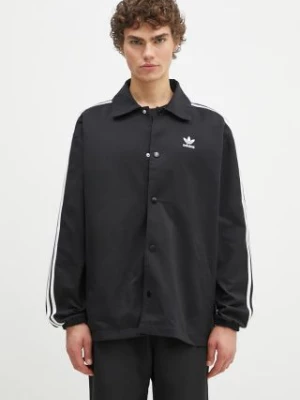 adidas Originals kurtka Mesh Coach męska kolor czarny przejściowa oversize IZ1831