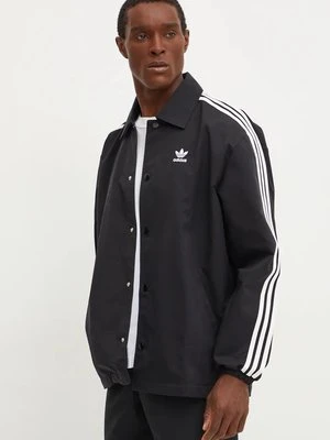 adidas Originals kurtka Mesh Coach męska kolor czarny przejściowa oversize IZ1831