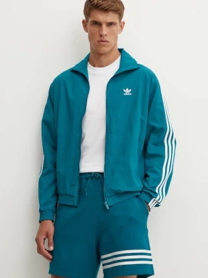 adidas Originals kurtka męska kolor turkusowy przejściowa IZ2415