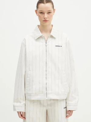 adidas Originals kurtka Pinstripe H Jacket kolor beżowy przejściowa JJ3476