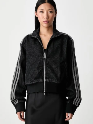 adidas Originals kurtka przejściowa damska jeansowa Firebird czarny