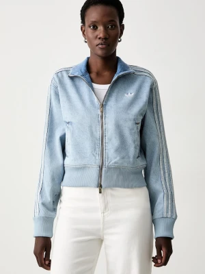 adidas Originals kurtka przejściowa damska jeansowa Firebird niebieski