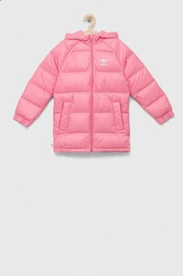 adidas Originals kurtka puchowa dziecięca kolor różowy