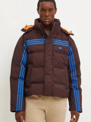 adidas Originals kurtka puchowa Prem Puffer Jacket męska kolor brązowy zimowa JL9556