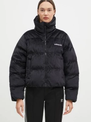 adidas Originals kurtka puchowa Velvet Down Jacket damska kolor czarny zimowa IW8439