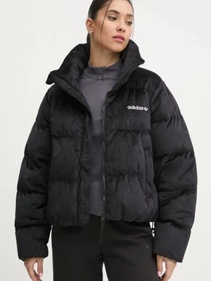 adidas Originals kurtka puchowa Velvet Down Jacket damska kolor czarny zimowa IW8439