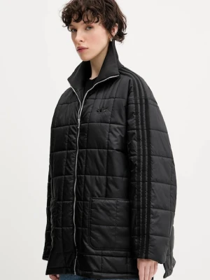 adidas Originals kurtka Quilted Jkt kolor czarny przejściowa oversize JX8825