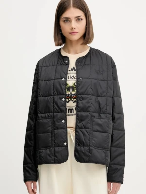 adidas Originals kurtka Quilted Liner kolor czarny przejściowa oversize JX8823