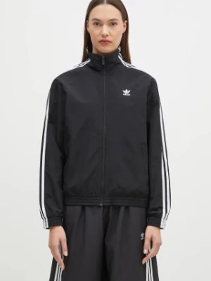 adidas Originals kurtka Woven Tracktop damska kolor czarny przejściowa oversize JD5331