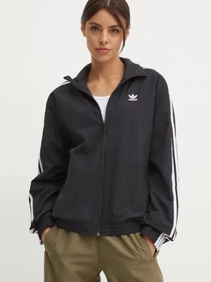 adidas Originals kurtka Woven Tracktop damska kolor czarny przejściowa oversize JD5331