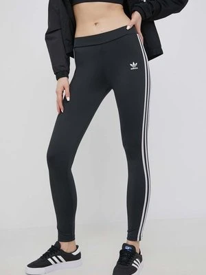 adidas Originals legginsy Adicolor HF7536 damskie kolor czarny z aplikacją HF7536-BLACK