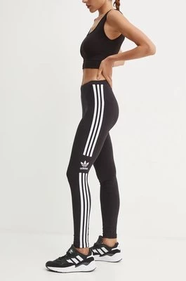 adidas Originals legginsy damskie kolor czarny wzorzyste