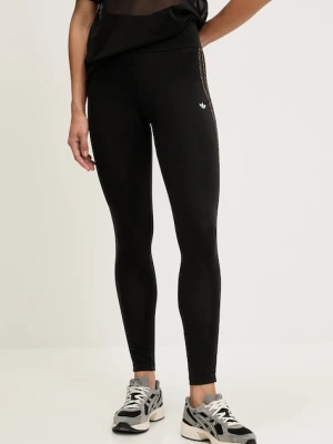 adidas Originals legginsy damskie kolor czarny z aplikacją JW7307