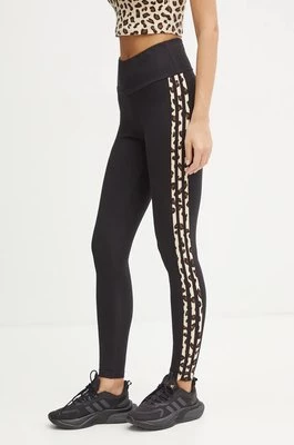 adidas Originals legginsy Leopard Legging damskie kolor czarny z aplikacją IW8471