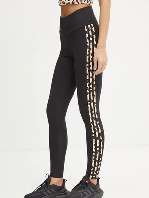 adidas Originals legginsy Leopard Legging damskie kolor czarny z aplikacją IW8471