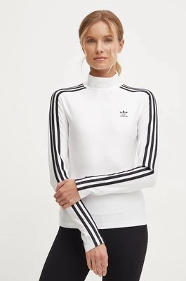 adidas Originals longsleeve 3-S Trneck Longsleeve damski kolor beżowy z półgolfem JG1535