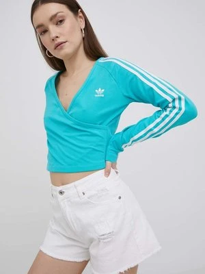 adidas Originals longsleeve Adicolor HE4958 damski kolor turkusowy