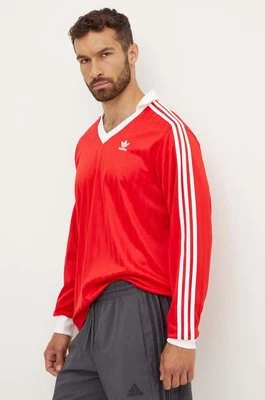 adidas Originals longsleeve Adicolor Piqué Football Long Sleeve męski kolor czerwony z aplikacją IX5226