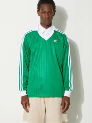 adidas Originals longsleeve Adicolor Piqué Football Long Sleeve męski kolor zielony z aplikacją IX5225