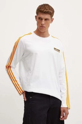 adidas Originals longsleeve bawełniany 0 kolor biały z nadrukiem IW5808