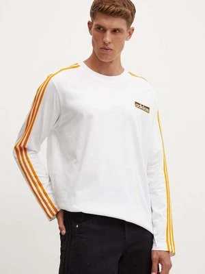 adidas Originals longsleeve bawełniany Adibreak kolor biały z nadrukiem IW5808