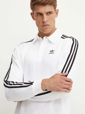 adidas Originals longsleeve bawełniany Adicolor kolor biały wzorzysty IZ2459