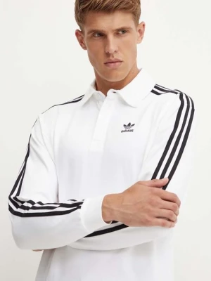 adidas Originals longsleeve bawełniany Adicolor kolor biały wzorzysty IZ2459