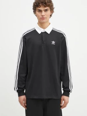 adidas Originals longsleeve bawełniany Adicolor kolor czarny z aplikacją IZ4806