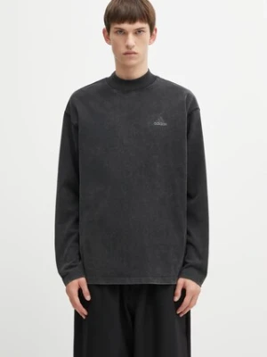 adidas Originals longsleeve bawełniany EQT Graphic Tee kolor czarny z nadrukiem JX1588