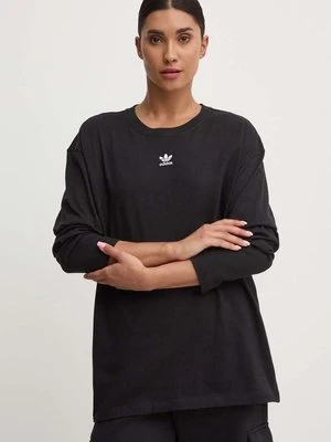 adidas Originals longsleeve bawełniany Essential kolor czarny IW0954