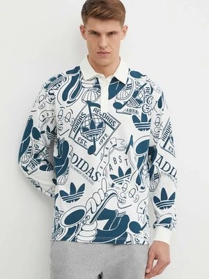 adidas Originals longsleeve bawełniany kolor beżowy wzorzysty IN2599