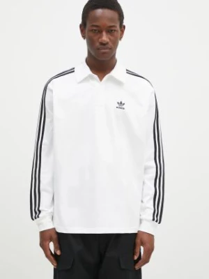 adidas Originals longsleeve bawełniany kolor biały wzorzysty IZ2459