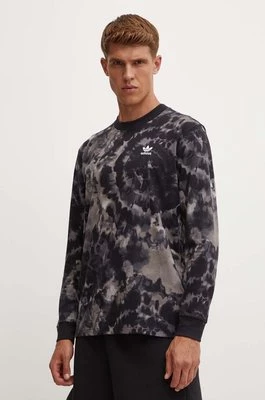 adidas Originals longsleeve bawełniany kolor czarny wzorzysty IZ2509