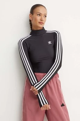 adidas Originals longsleeve damski kolor czarny z półgolfem IZ3200