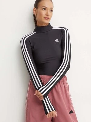 adidas Originals longsleeve damski kolor czarny z półgolfem IZ3200