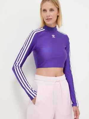 adidas Originals longsleeve damski kolor fioletowy z półgolfem IR8133