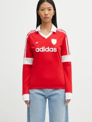 adidas Originals longsleeve Footie Collar T kolor czerwony JW0272