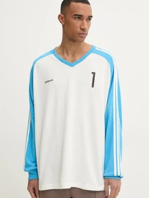 adidas Originals longsleeve JERSEY męski kolor beżowy wzorzysty JC8374