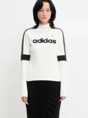 adidas Originals longsleeve Ls Tee kolor beżowy z półgolfem JW2524