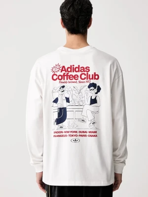 adidas Originals longsleeve męski bawełniany Cafe Loose biały
