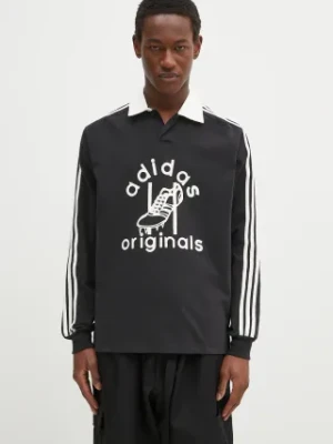 adidas Originals longsleeve RUGBY kolor czarny z nadrukiem JD1091