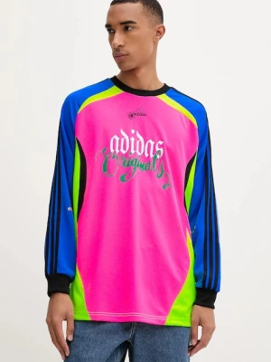 adidas Originals longsleeve Spiders Goalkeeper Loose Tee kolor różowy wzorzysty JW0203