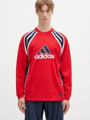 adidas Originals longsleeve Warm-Up Top kolor czerwony wzorzysty JD5376