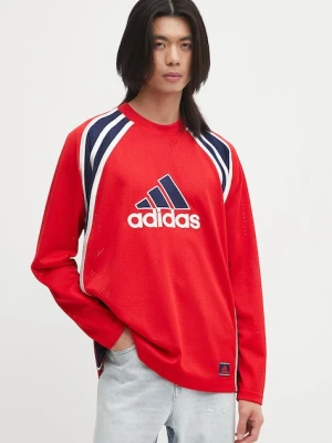 adidas Originals longsleeve Warm-Up Top kolor czerwony wzorzysty JD5376