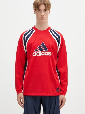 adidas Originals longsleeve Warm-Up Top kolor czerwony wzorzysty JD5376