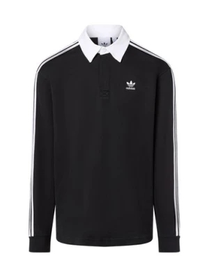 adidas Originals Męska koszulka polo Mężczyźni Bawełna czarny jednolity,