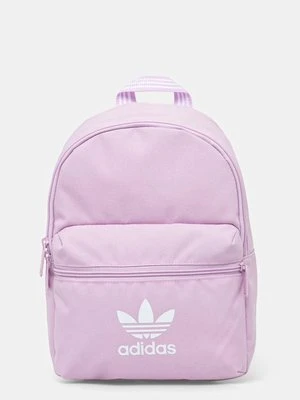 adidas Originals plecak Adicolor damski kolor fioletowy mały z nadrukiem JI9439